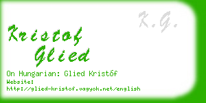 kristof glied business card