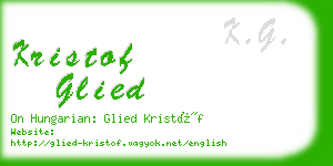 kristof glied business card
